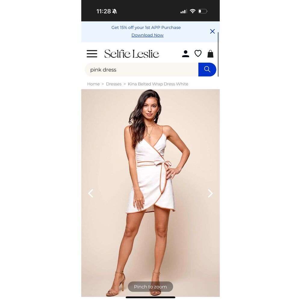 NEW Selfie Leslie Kina Belted Wrap Dress